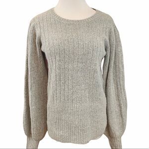 Marled Reunited soft gray balloon sleeve sweater